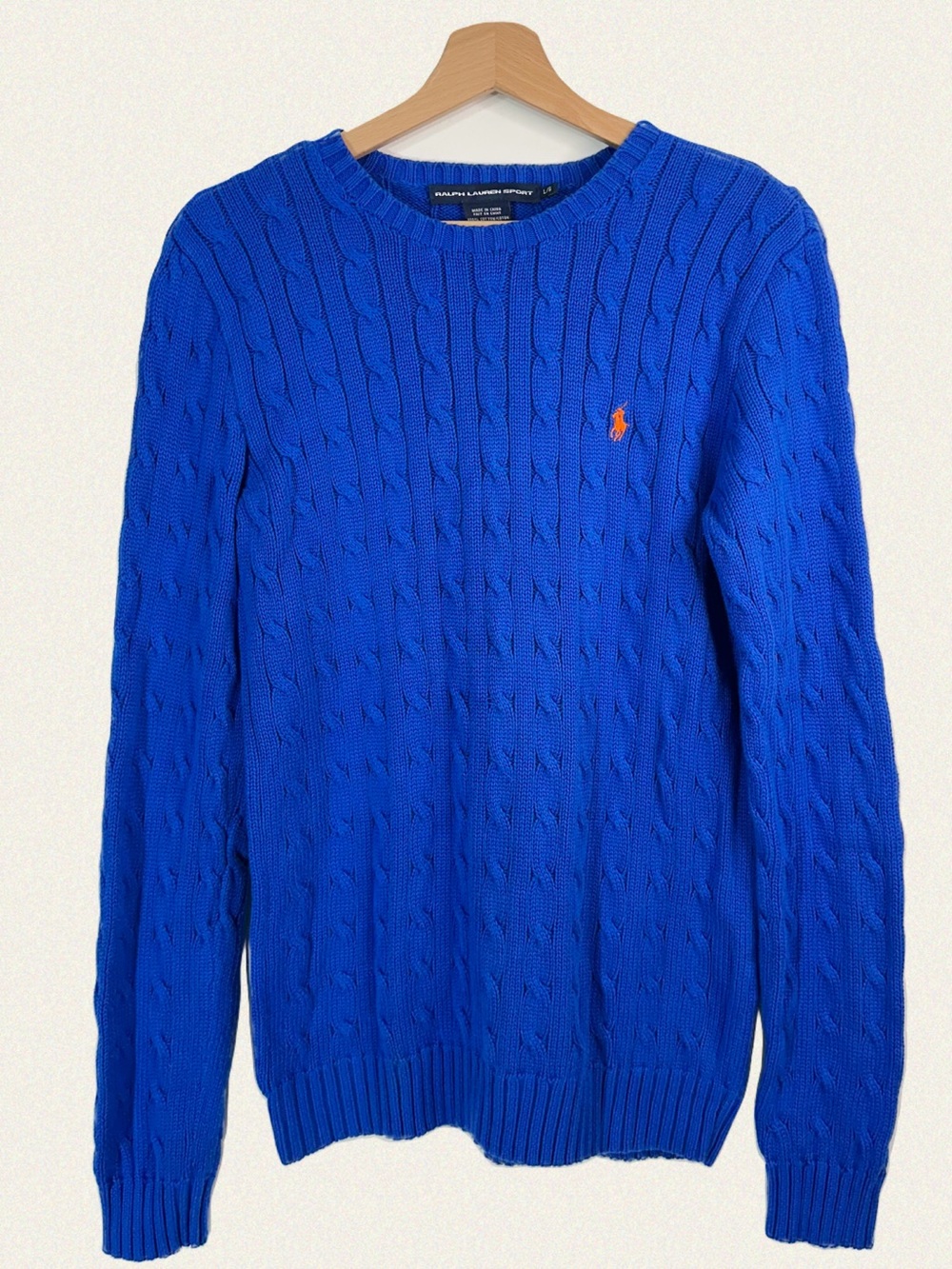 Vintage Ralph Lauren Sport Cable Knit Crewneck Sweater - Picture 5 of 8